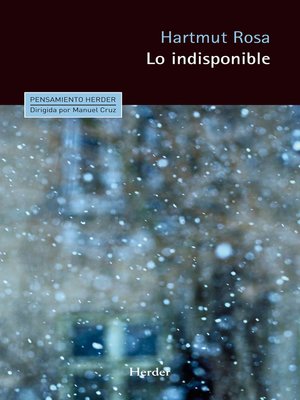 cover image of Lo indisponible
